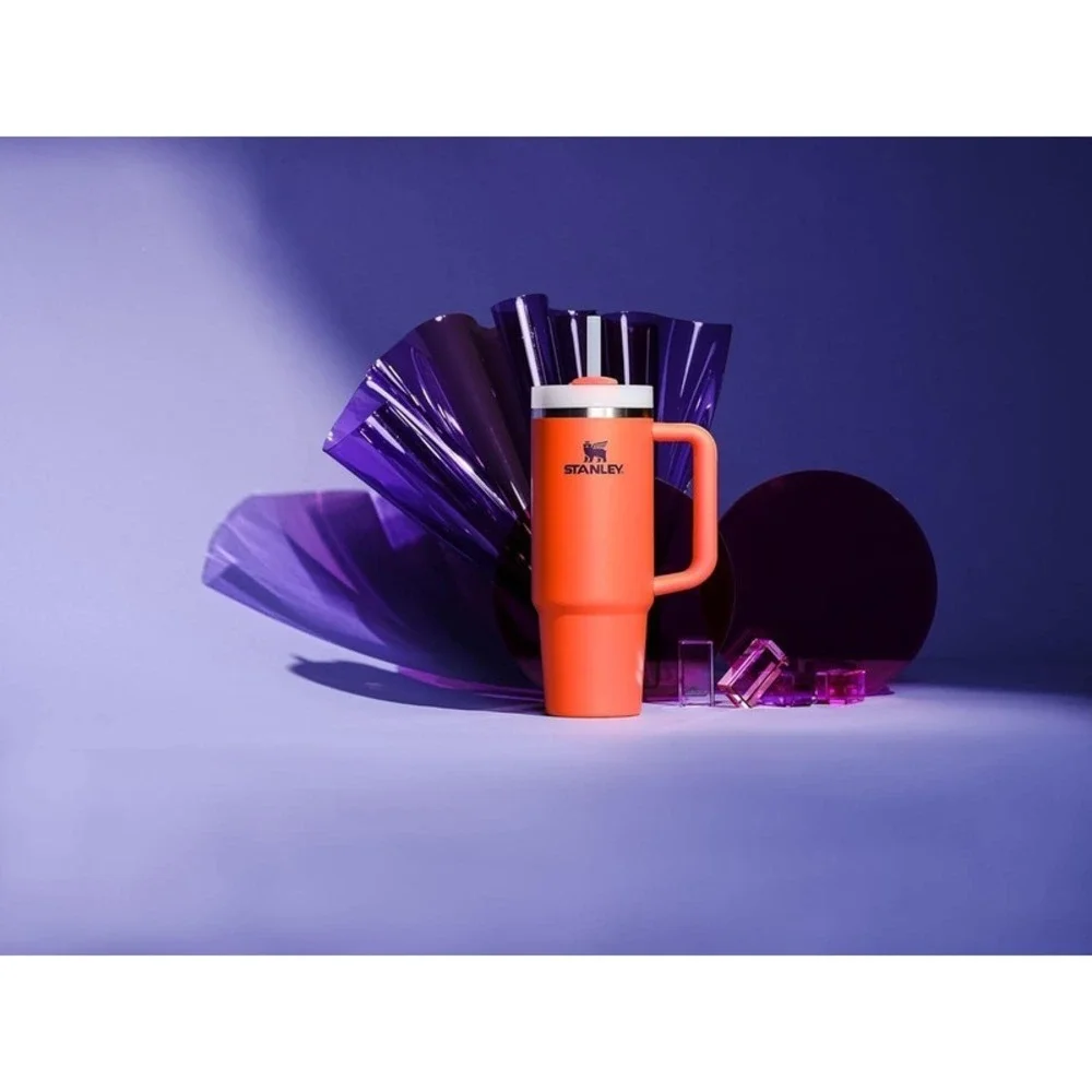 Stanley Quencher H2.0 30oz Tumbler Tigerlily Plum Handle Straw Insulated Cup NEW - Picture 6 of 12